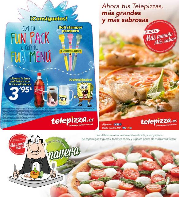 Посмотрите на эту фотографию, где видны еда и напитки в Telepizza Logroño, Infantes - Comida a Domicilio