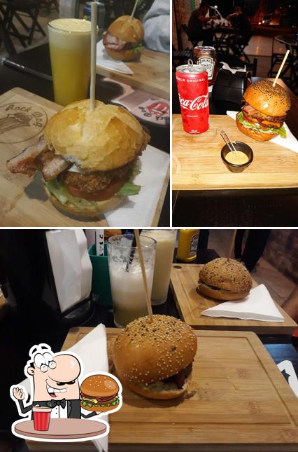 Consiga um hambúrguer no Rock Dog burger e grill