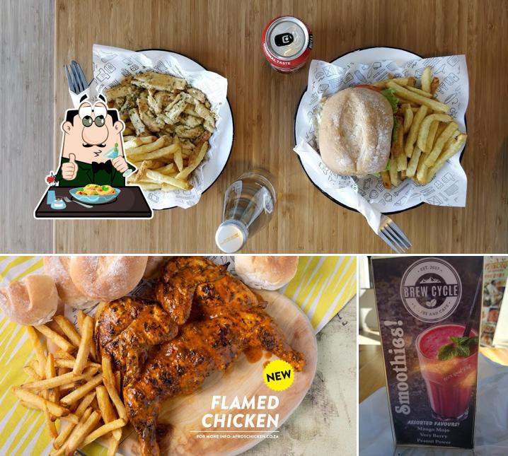 Voici l’image représentant la nourriture et bière sur Afro's Chicken Shop (Hillcrest)