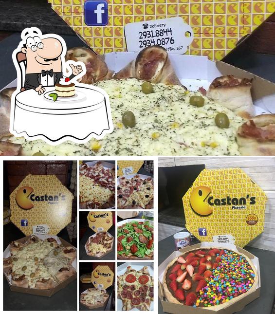 PIZZARIA CASTAN´S serve uma seleção de pratos doces