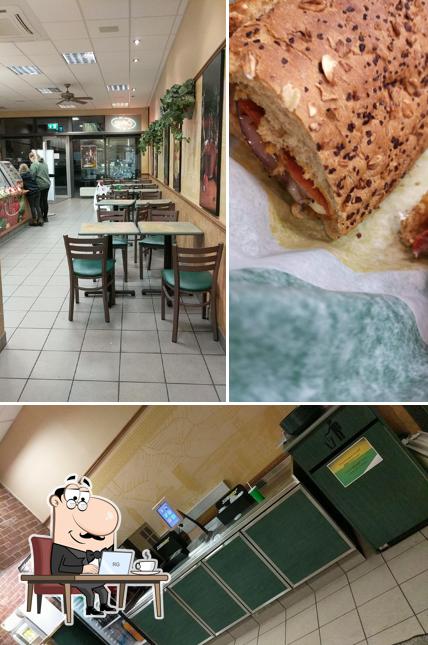 L’image de la intérieur et nourriture de Subway’s
