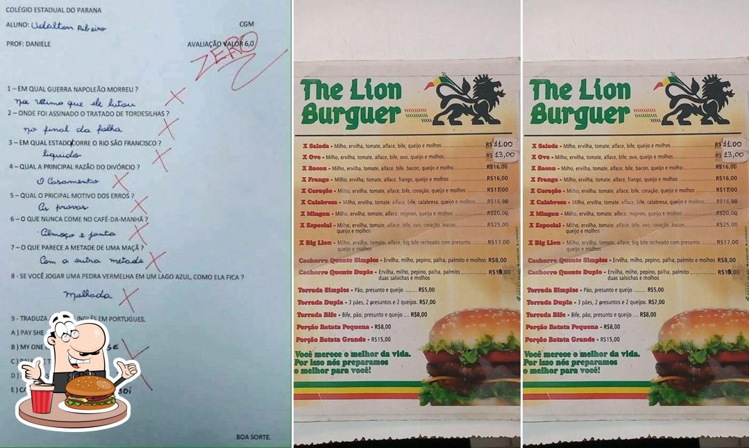 Delicie-se com um hambúrguer no The Lion Burguer