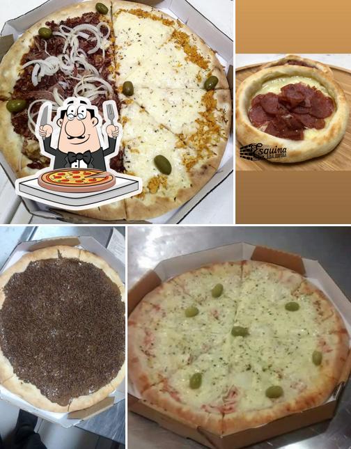 Peça diferentes variedades de pizza