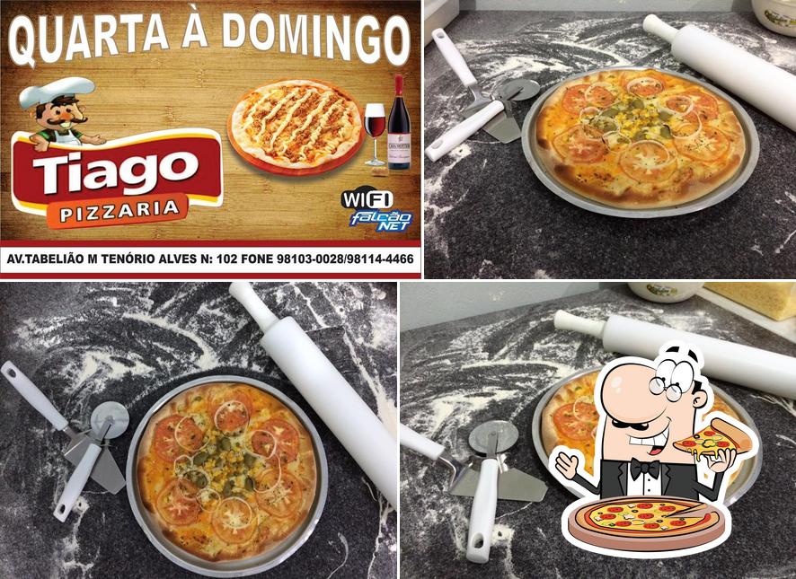 Peça pizza no Tiago Pizzaria