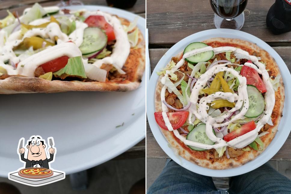 Prueba una pizza en KlippAn Skrea Glass & Restaurang