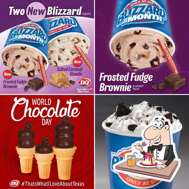 Dairy Queen serves a selection of sweet dishes