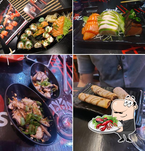 Experimente diferentes itens de frutos do mar disponíveis no Sushi Glória