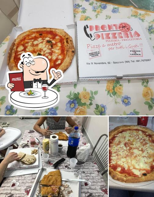 Tra le diverse cose da Pronto Pizzeria si possono trovare la cibo e interni