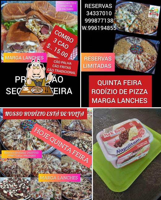 Experimente pizza no Marga Lanches