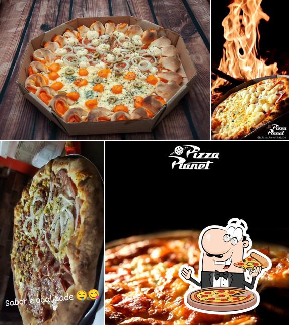 Peça pizza no Pizza Planet