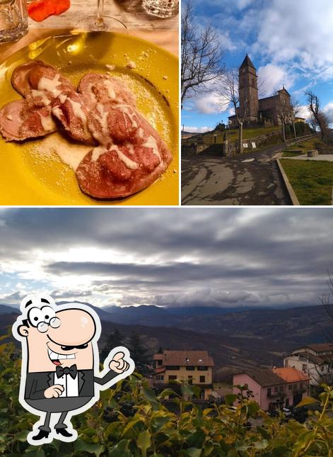 Questa è la immagine che presenta la esterno e la carne di Taverna Va Mo Là