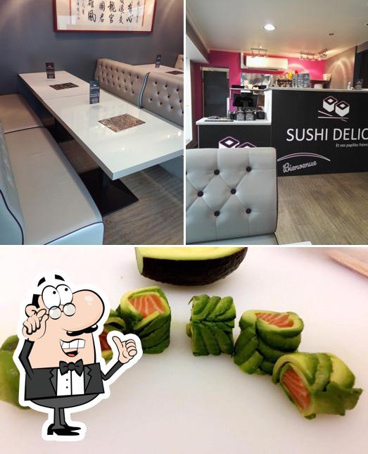 Vérifiez l’image représentant la intérieur et nourriture concernant Sushi Délice