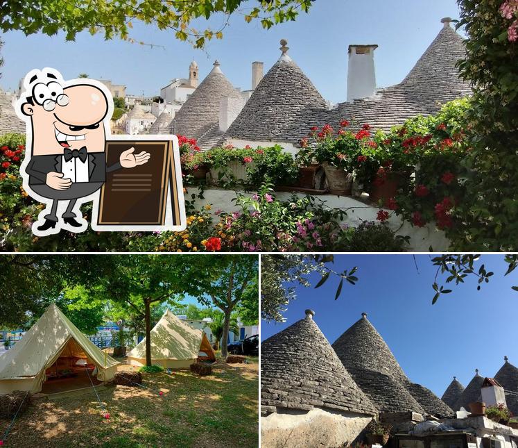 Puoi goderti l'aria fresca da seduto all'esterno di Camping dei Trulli di Alberobello