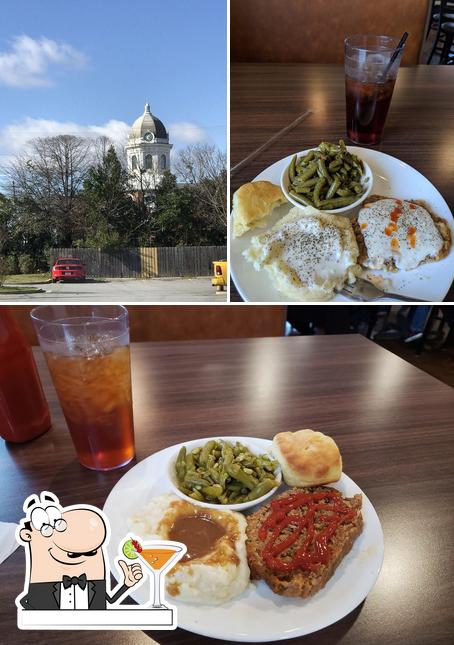 This is the photo displaying drink and exterior at Martha Jane's Southern Cookin'