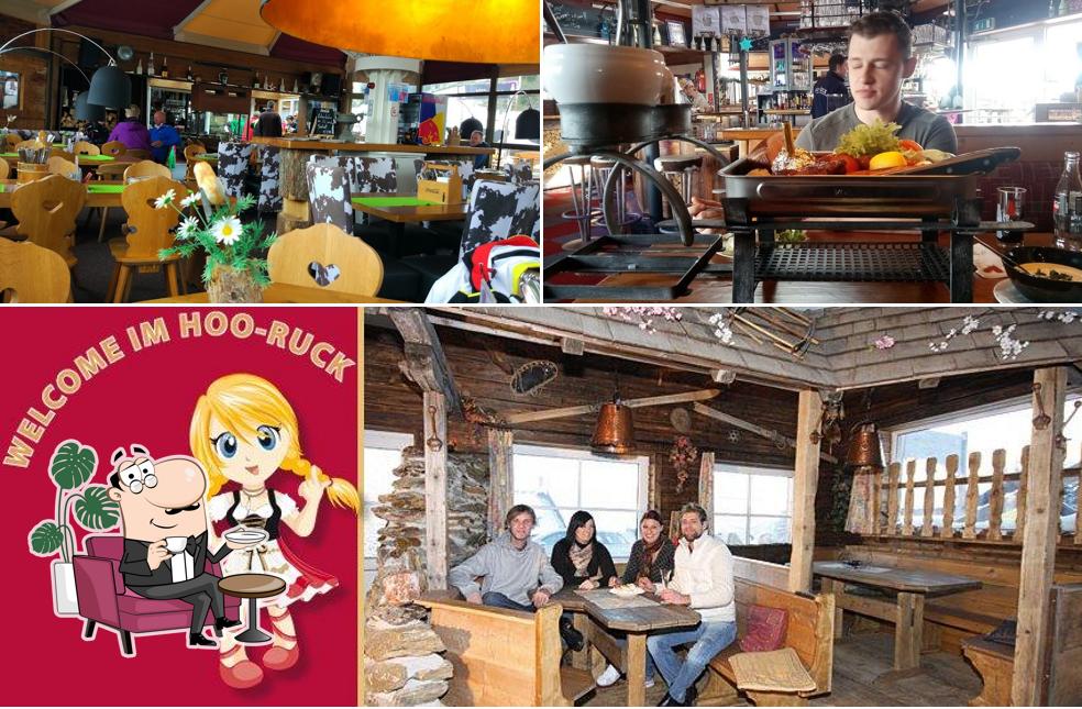 Among different things one can find interior and dining table at Hoo-Ruck Alm