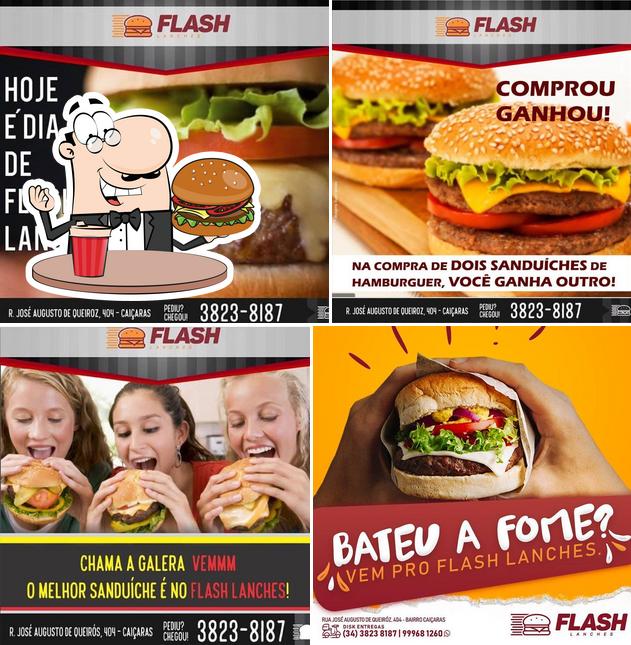 Experimente um hambúrguer no Flash Lanches