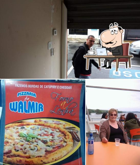 Entre diferentes coisas, interior e pizza podem ser encontrados no Pizzaria Do Walmir