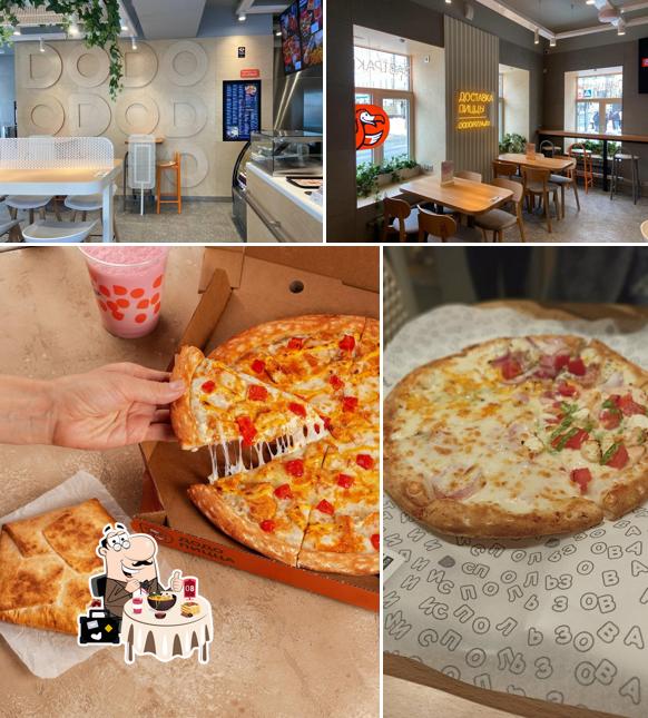 Voici la photo représentant la nourriture et intérieur sur Dodo Pizza