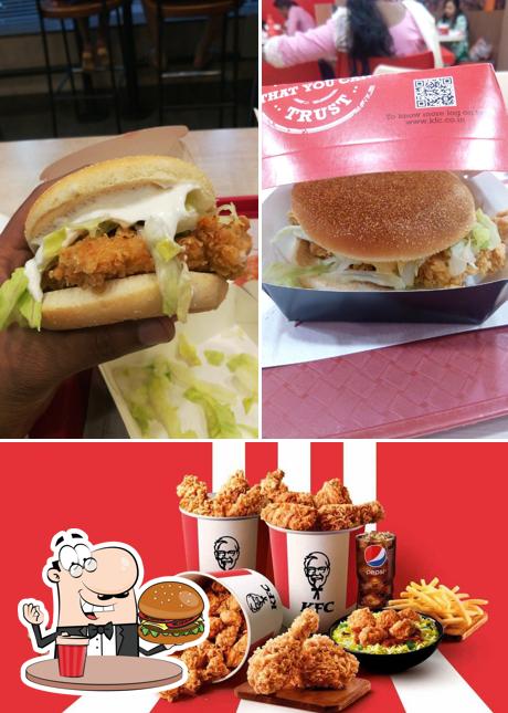 Try out a burger at KFC
