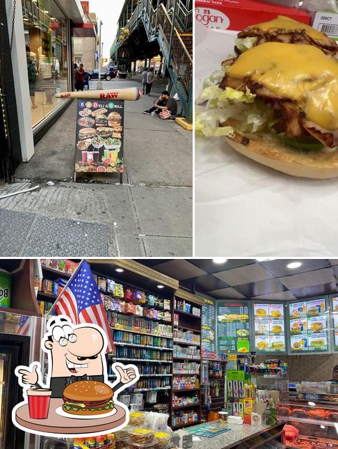 Prueba una hamburguesa en 86th Street Deli & Grill
