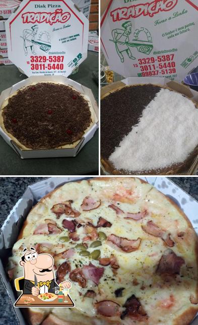 Comida em Disk Pizza Tradição