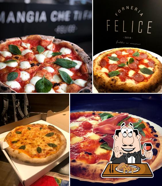 Escolha pizza no Felice Forneria