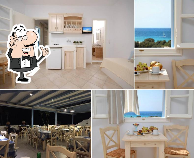 El interior de Glyfada Naxos Apartments & Restaurant