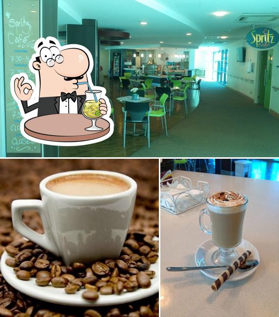 Las imágenes de bebida y interior en Spritz Cafe