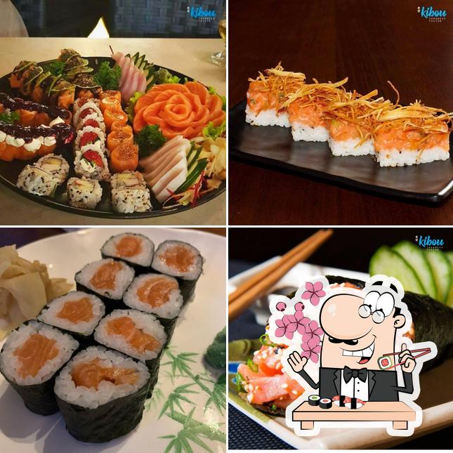 Escolha diferentes opções de sushi