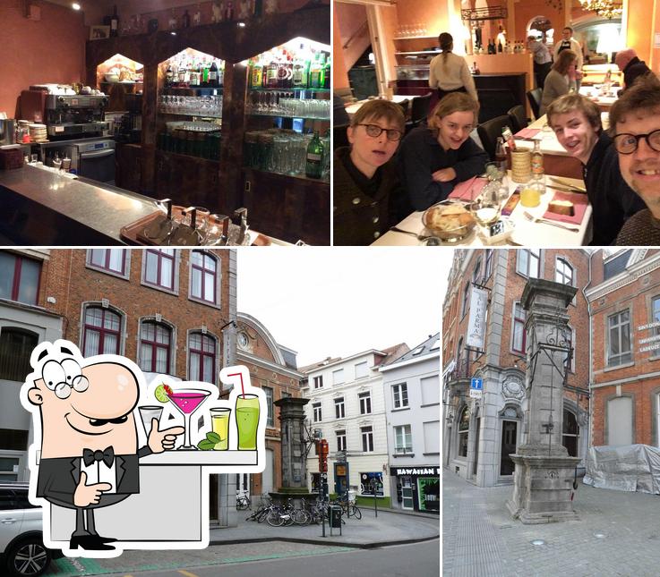 Voici l’image indiquant la comptoir de bar et extérieur sur Al Parma Leuven