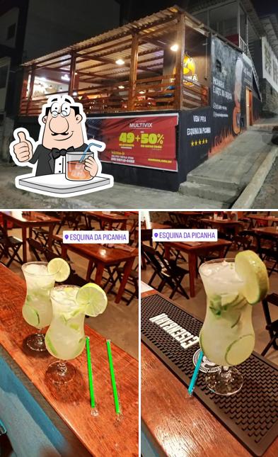 Entre diversos coisas, bebida e exterior podem ser encontrados a Esquina da Picanha - Bar e Restaurante Self Service - Churrascaria