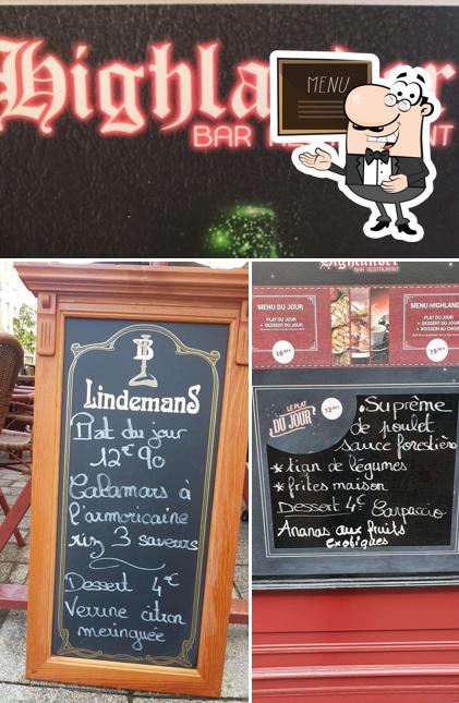 Découvrez le menu du jour sur le tableau