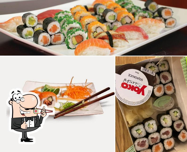 Sushi-Rollen werden von Yoko Sushi Lieferservice Potsdam - Babelsberg serviert