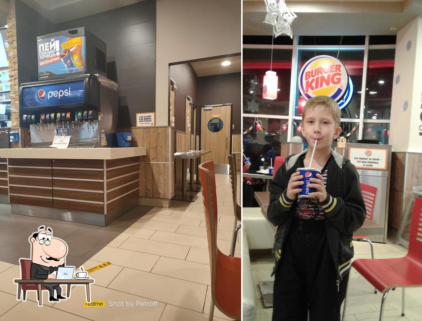 El interior de Burger King