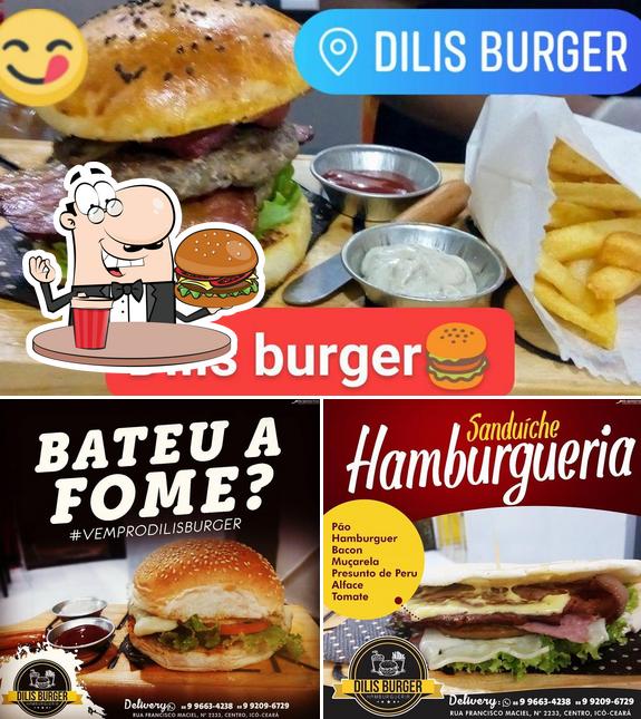 Consiga um hambúrguer no Dilis Burger