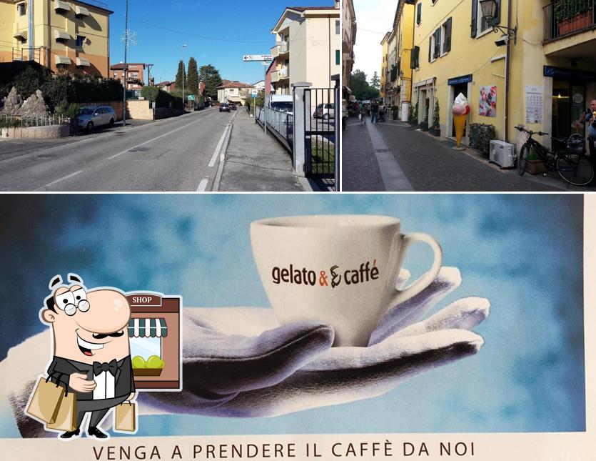 Guarda la foto che presenta la esterno e cibo di Bar Gelateria Azzurra