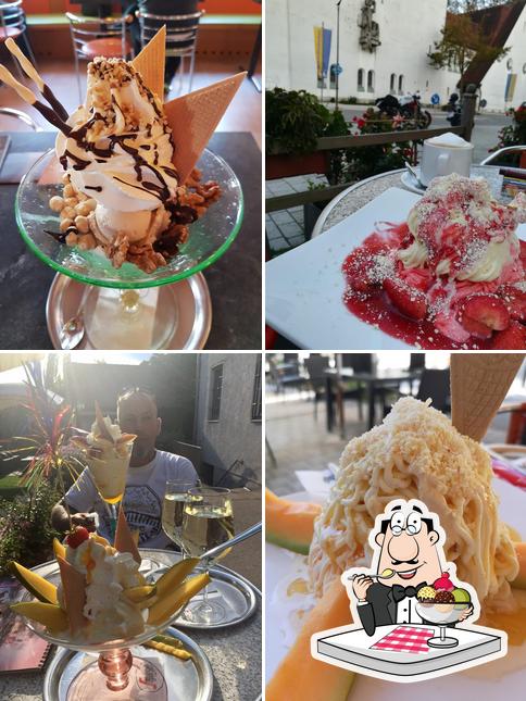 Vergesst nicht, ein Dessert im Eiscafe Venezia Schwabmünchen auszuprobieren