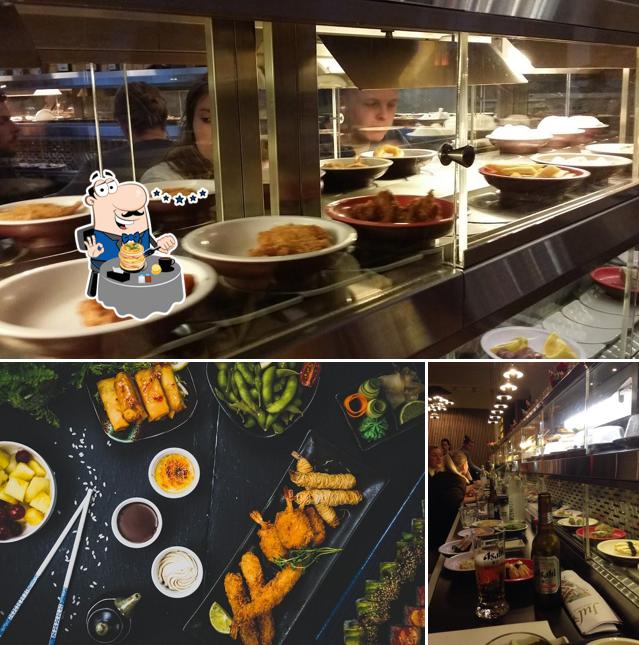 La photo de la nourriture et comptoir de bar concernant Oishii Sushi