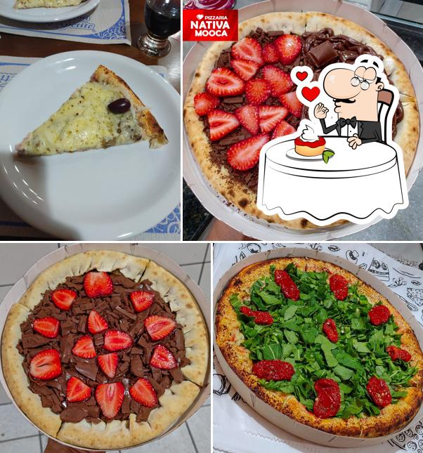 Pizzaria Nativa Mooca provê uma escolha de pratos doces