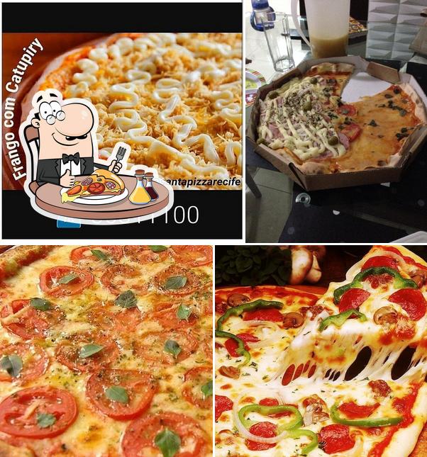 Consiga pizza no Santa Pizza