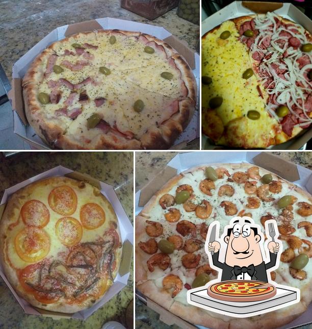 Consiga diferentes tipos de pizza