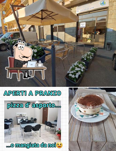 Parmi les diverses choses de la intérieur et la dessert, une personne peut trouver sur Mondo pizza Carmagnola