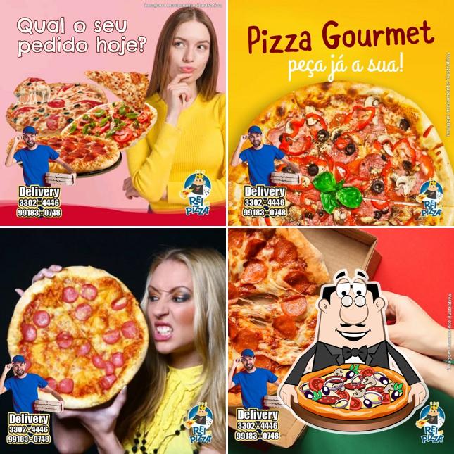Escolha pizza no O rei da pizza slz