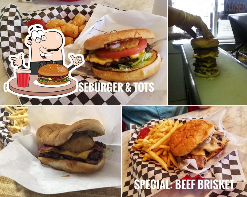 Try out a burger at Blondies Drive In