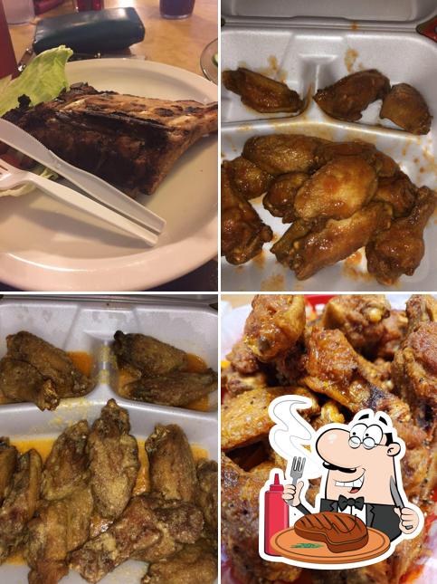 Flyers Wings & Grill serves meat dishes