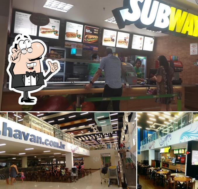 O interior do Subway