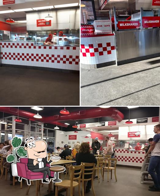 The interior of Five Guys