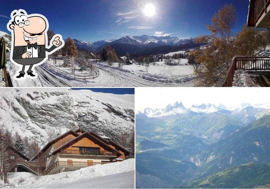 L'extérieur de chalet de la Tuvière