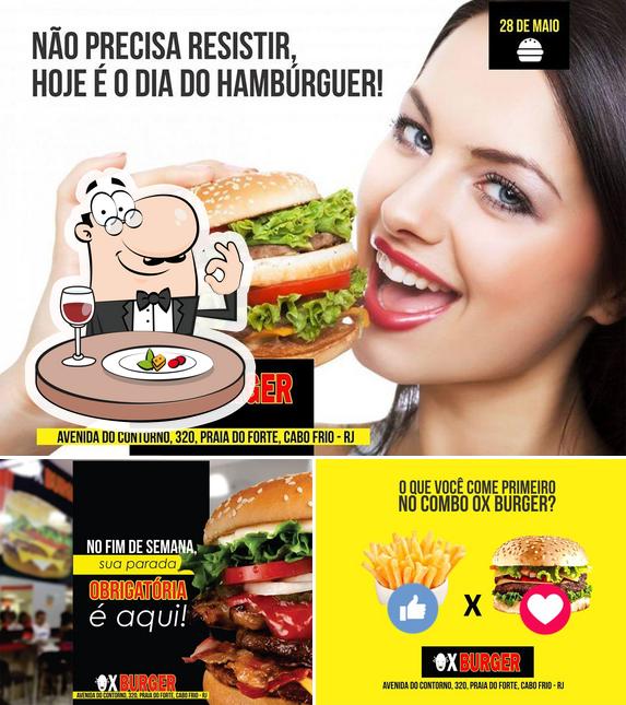 Comida em ox burger