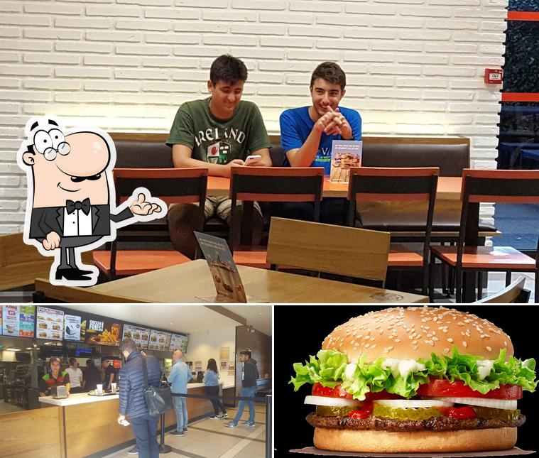 Voici l’image représentant la intérieur et burger sur Burger King